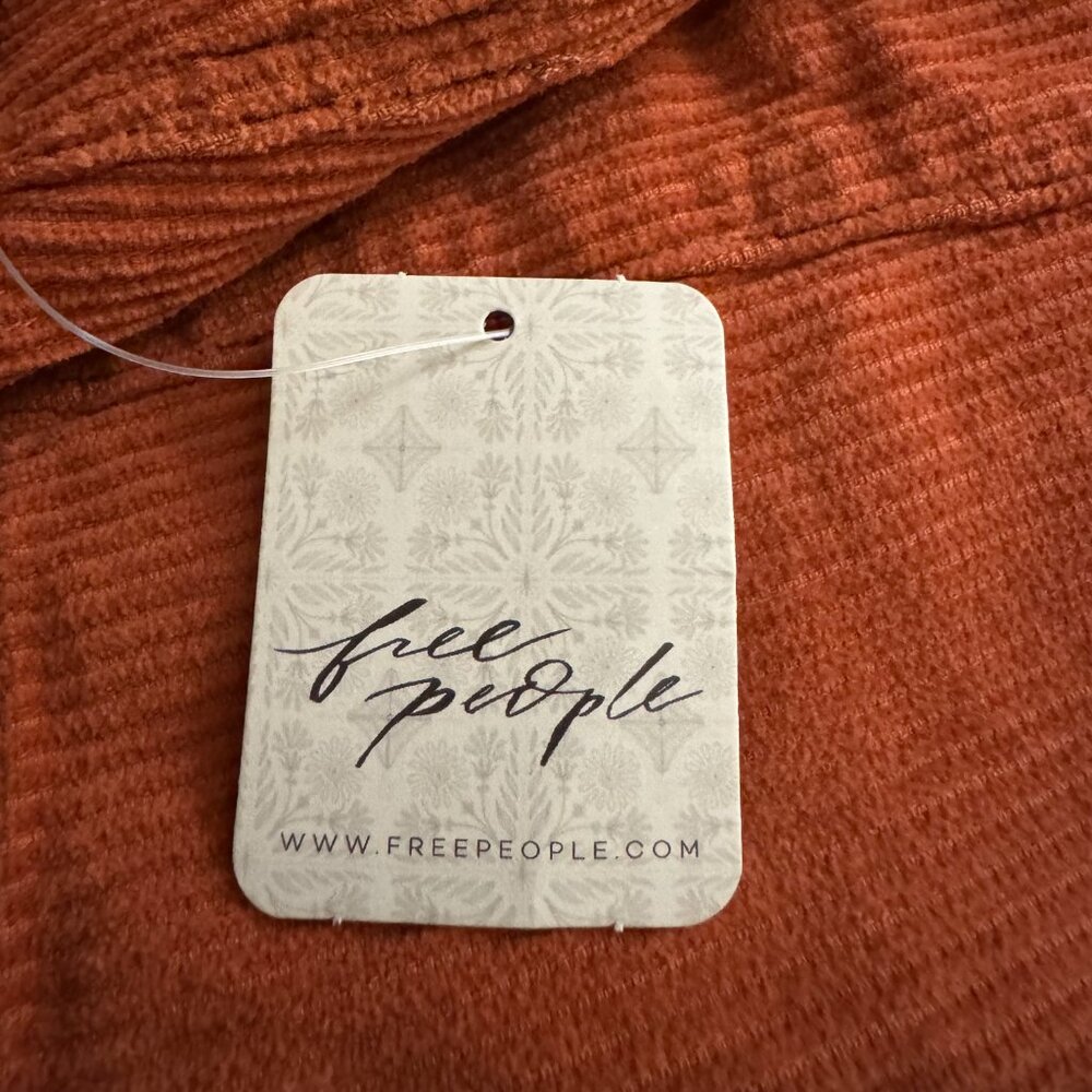 We The Free High Roller Cord Jumpsuit in  Sunburn Cedar / Burnt Orange SMALL NWT - Picture 11 of 11